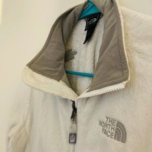 The North Face White Fleece Zip-up Jacket